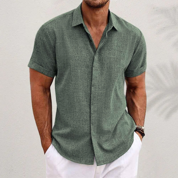 STRUCTURED SHORT SLEEVE SHIRT FOR MEN