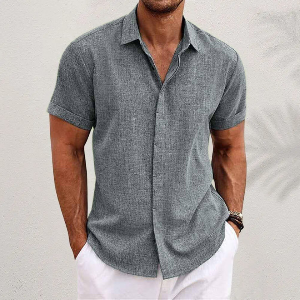 STRUCTURED SHORT SLEEVE SHIRT FOR MEN
