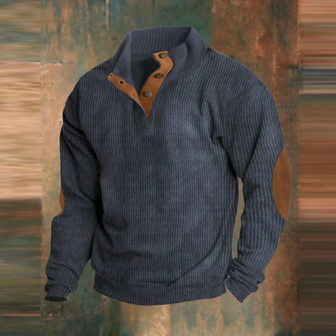 HARRISON OF CALIFORNIA | CASUAL SWEATSHIRT WITH HIGH COLLAR AND LONG SLEEVES