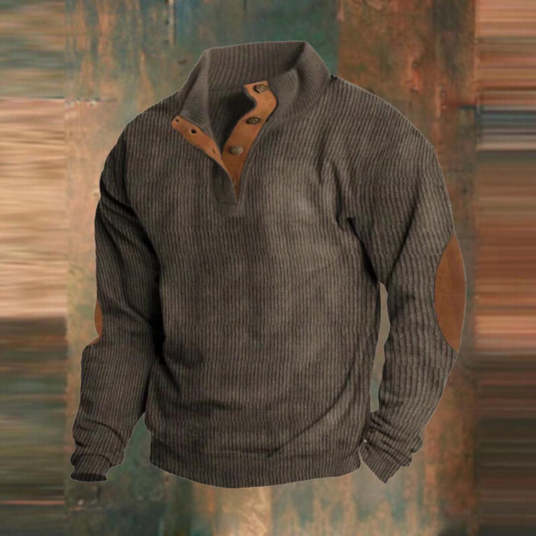 HARRISON OF CALIFORNIA | CASUAL SWEATSHIRT WITH HIGH COLLAR AND LONG SLEEVES