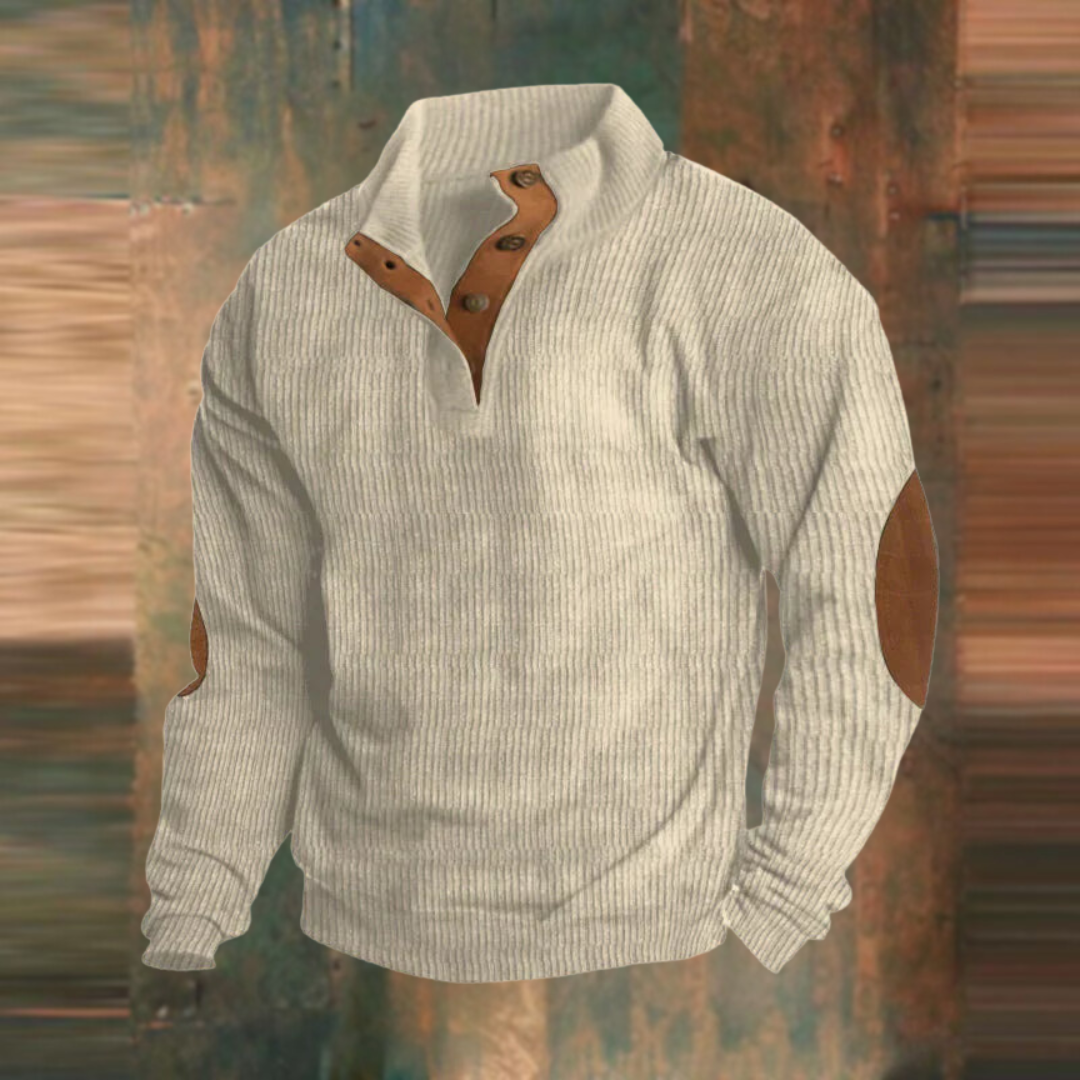 HARRISON OF CALIFORNIA | CASUAL SWEATSHIRT WITH HIGH COLLAR AND LONG SLEEVES