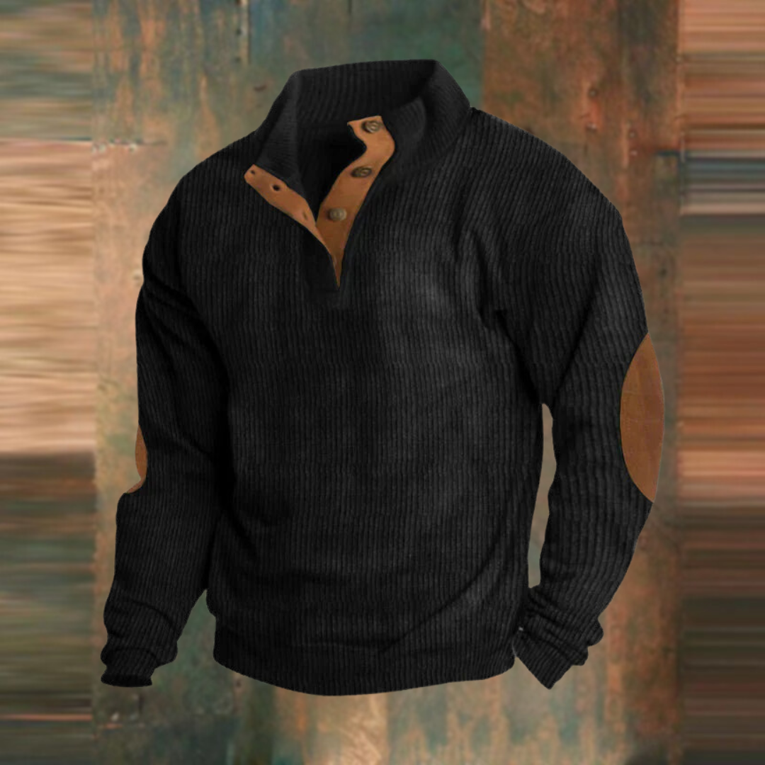 HARRISON OF CALIFORNIA | CASUAL SWEATSHIRT WITH HIGH COLLAR AND LONG SLEEVES