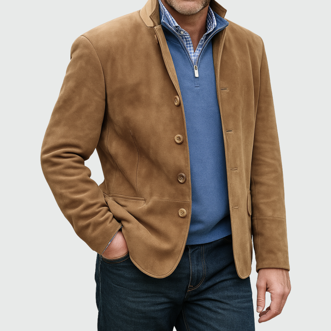 SUEDE BUTTON JACKET FOR MEN (VIP)