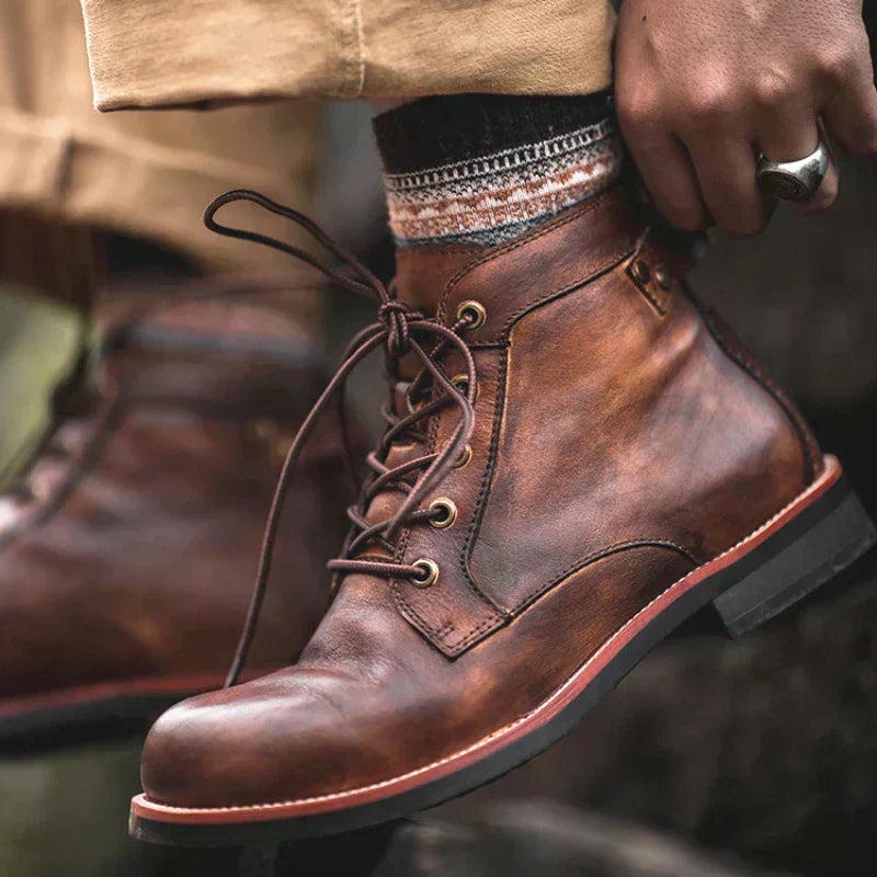 HARRISON OF CALIFORNIA | MEN'S RETRO ROUND TOE BOOTS