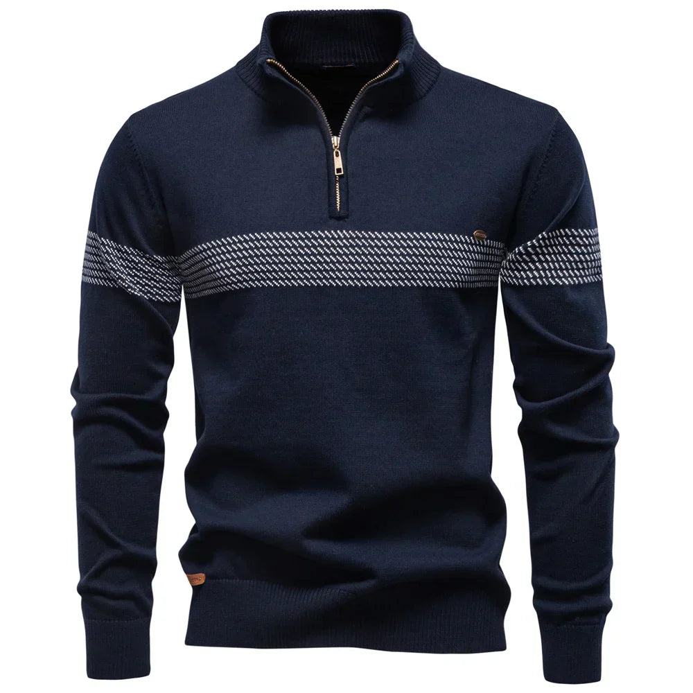 CLASSIC HALF-ZIP KNIT SWEATER FOR MEN