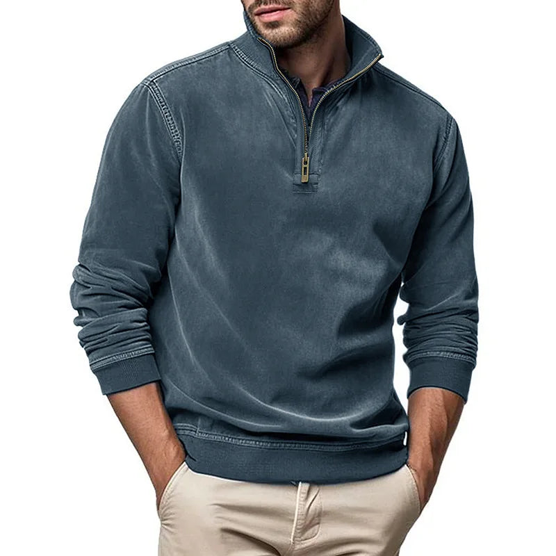 PLUSH ZIP SWEATER FOR MEN