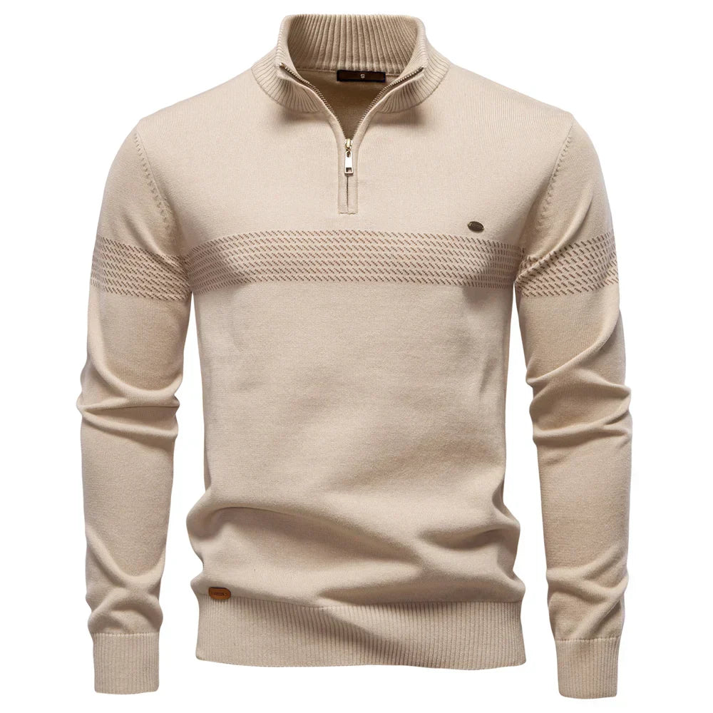 CLASSIC HALF-ZIP KNIT SWEATER FOR MEN