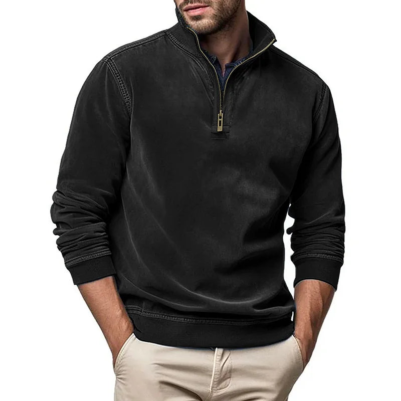 PLUSH ZIP SWEATER FOR MEN