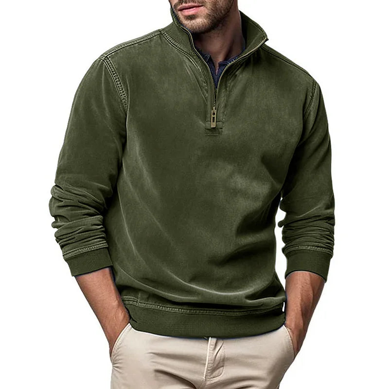 PLUSH ZIP SWEATER FOR MEN