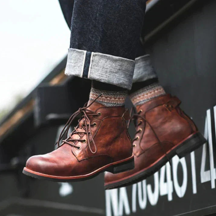 HARRISON OF CALIFORNIA | MEN'S RETRO ROUND TOE BOOTS