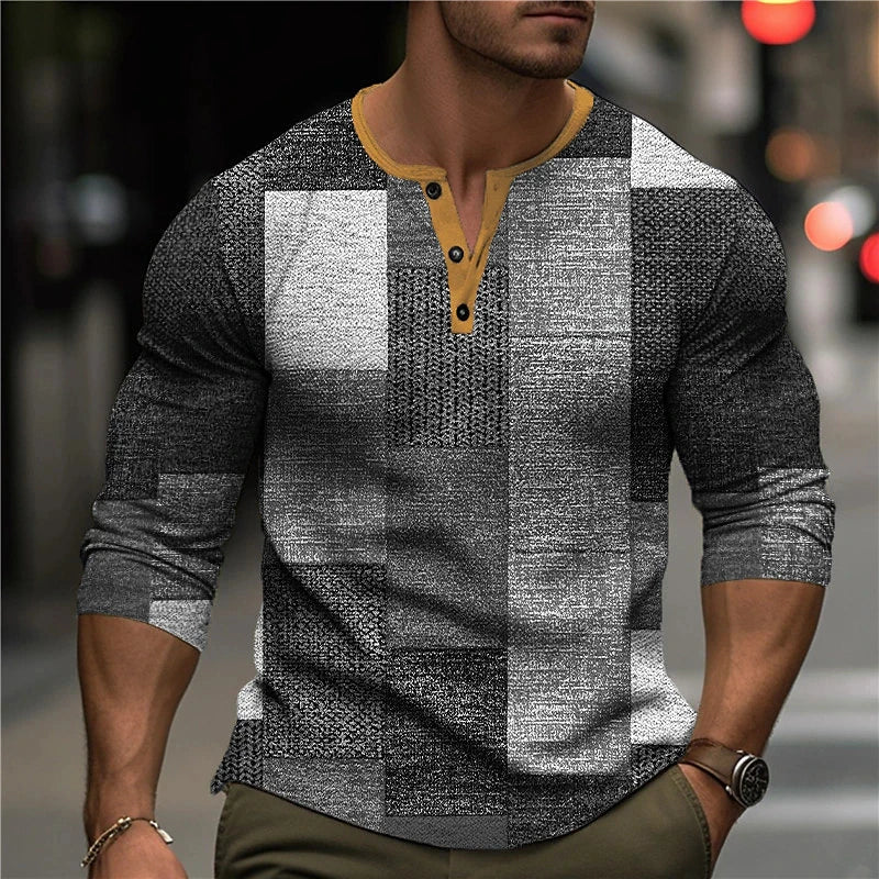 3D PRINTED LONG SLEEVE SHIRT FOR MEN (VIP)
