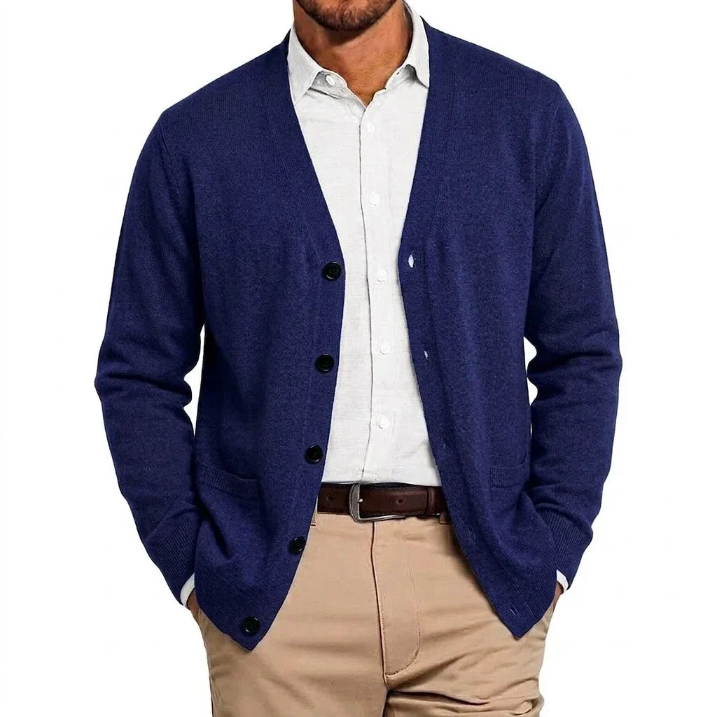 KNIT STAND COLLAR BLAZER FOR MEN
