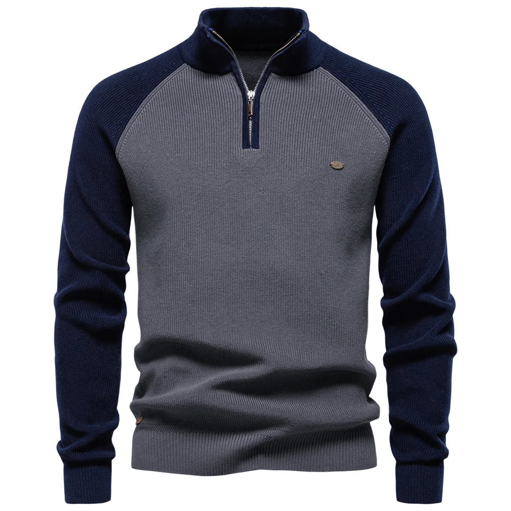 ZIPPERED PULLOVER FOR MEN