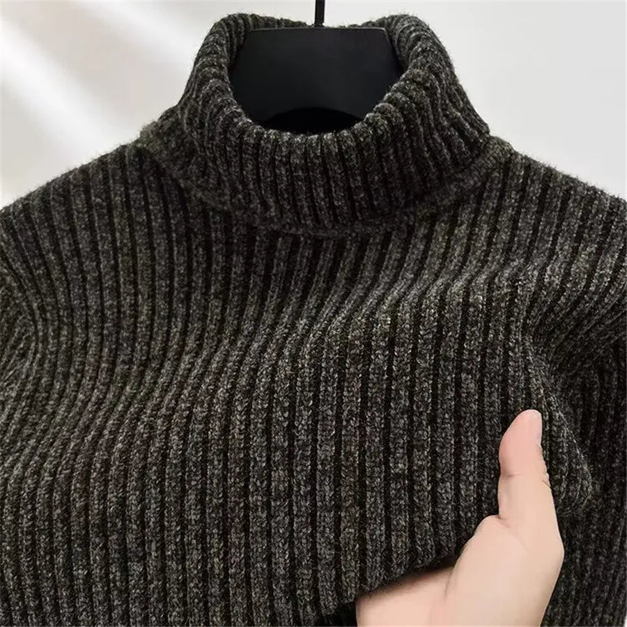 ROLLED COLLAR SWEATER FOR MEN