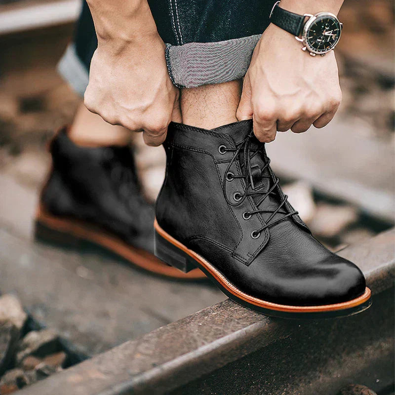 HARRISON OF CALIFORNIA | MEN'S RETRO ROUND TOE BOOTS