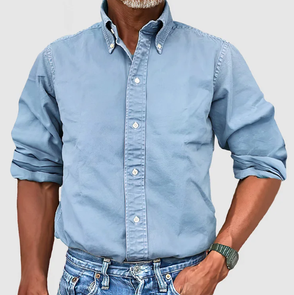 HARRISON OF CALIFORNIA | MEN'S WRINKLE-RESISTANT LONG SLEEVE SHIRT