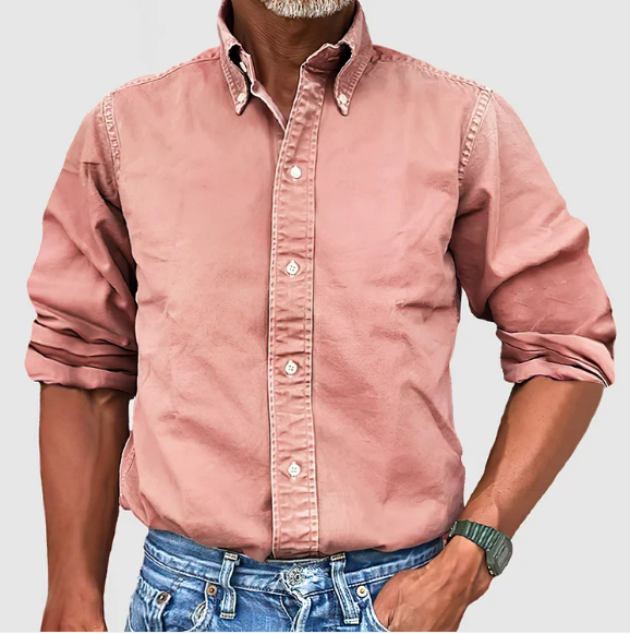 HARRISON OF CALIFORNIA | MEN'S WRINKLE-RESISTANT LONG SLEEVE SHIRT