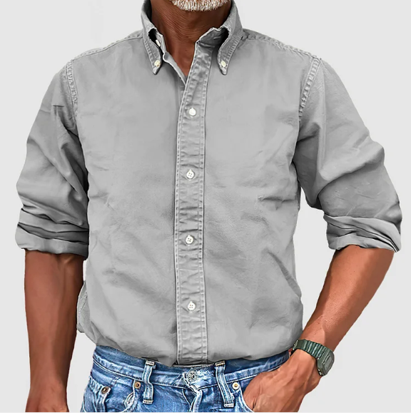 HARRISON OF CALIFORNIA | MEN'S WRINKLE-RESISTANT LONG SLEEVE SHIRT