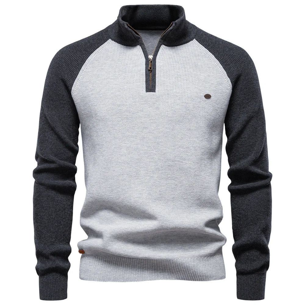 QUARTER ZIP SWEATER FOR MEN