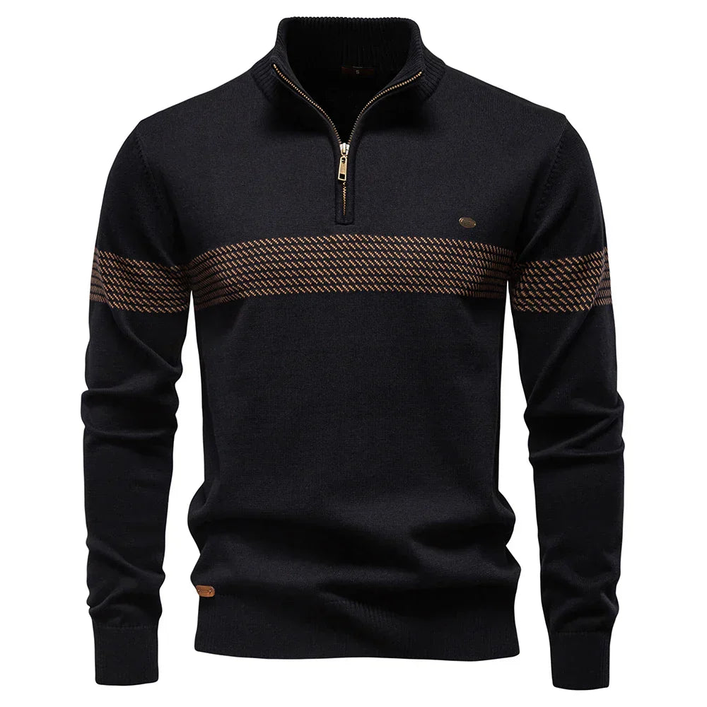 CLASSIC HALF-ZIP KNIT SWEATER FOR MEN