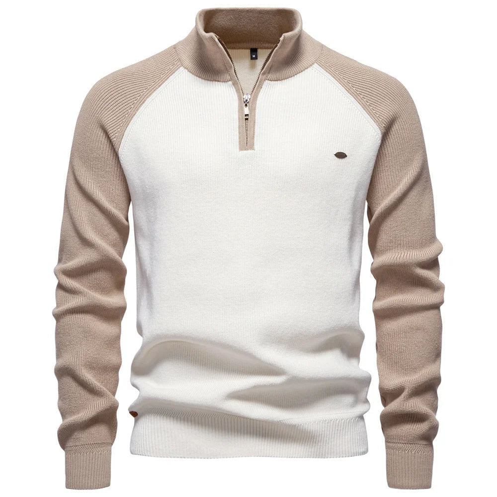 ZIPPERED PULLOVER FOR MEN