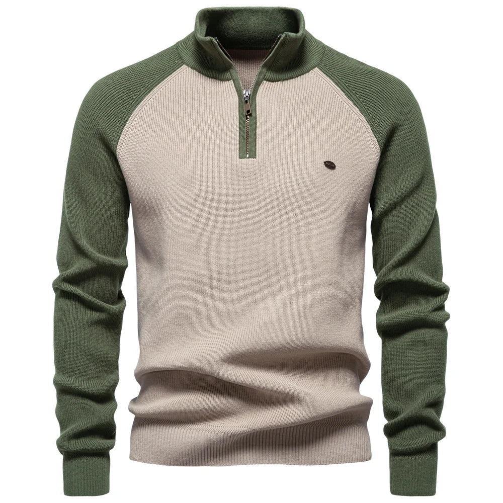 QUARTER ZIP SWEATER FOR MEN
