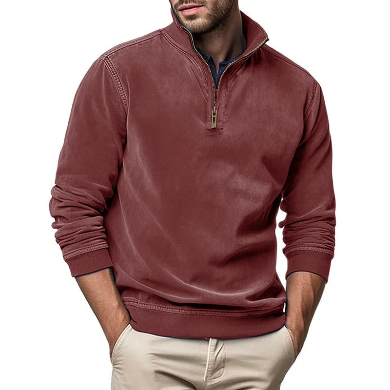 PLUSH ZIP SWEATER FOR MEN