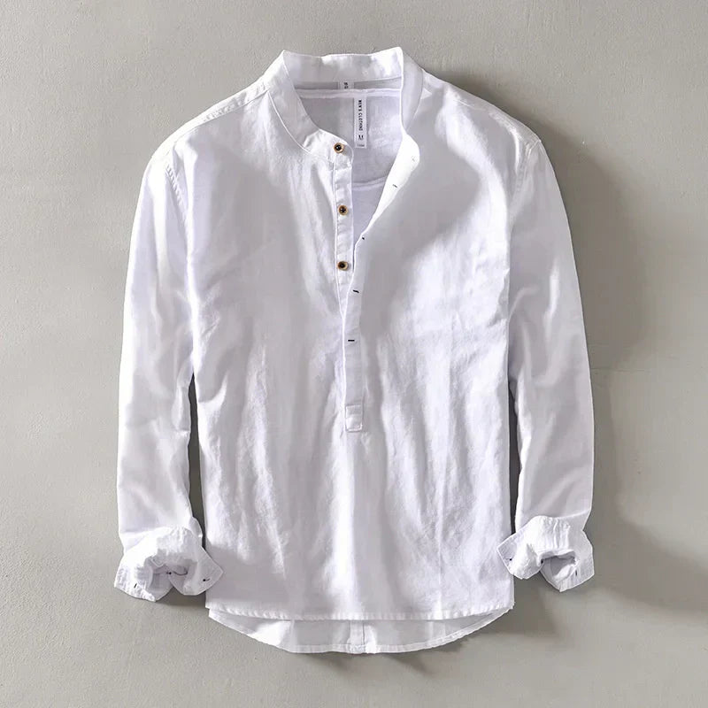 MINIMALIST LINEN SHIRT FOR MEN