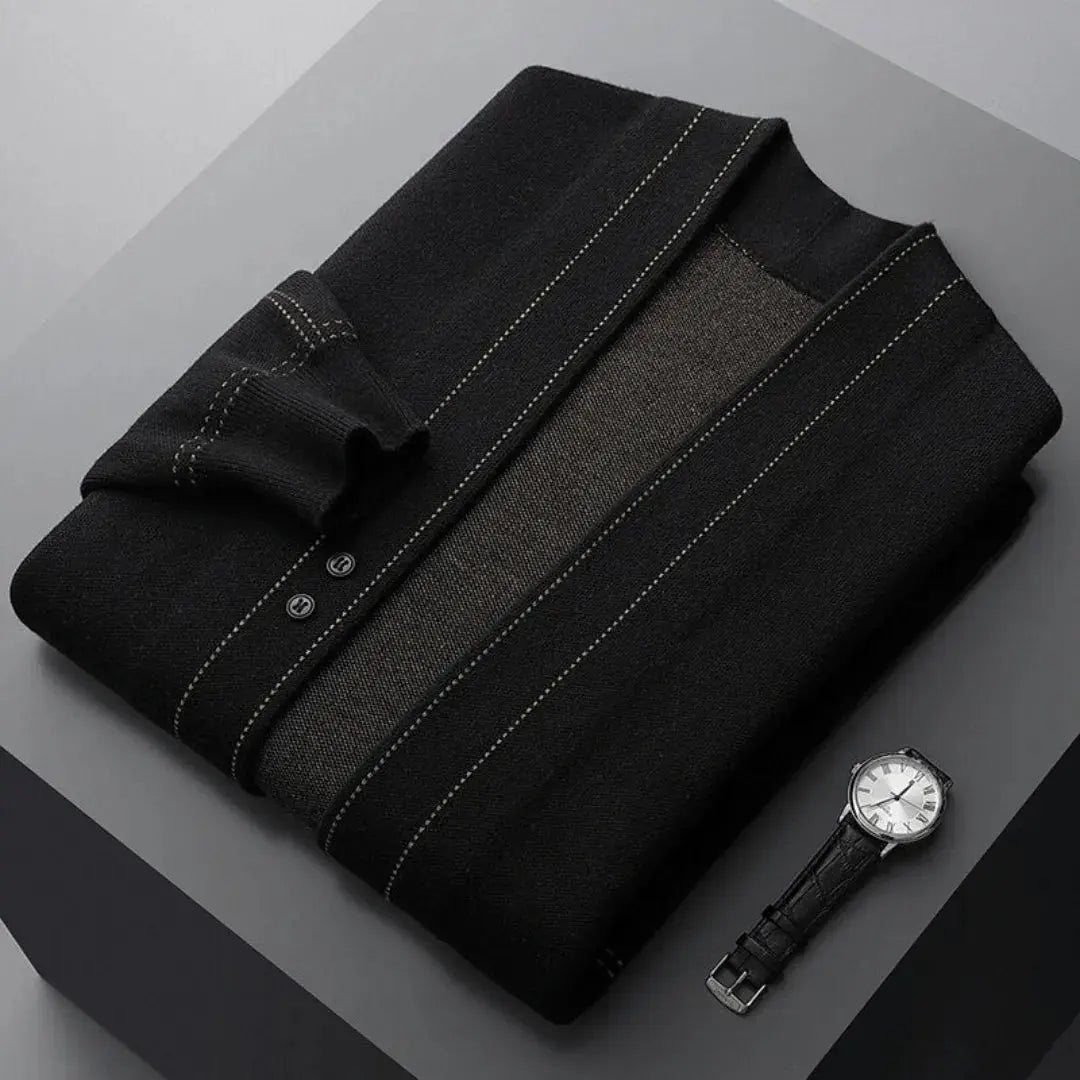 KNIT WOOL CARDIGAN FOR MEN