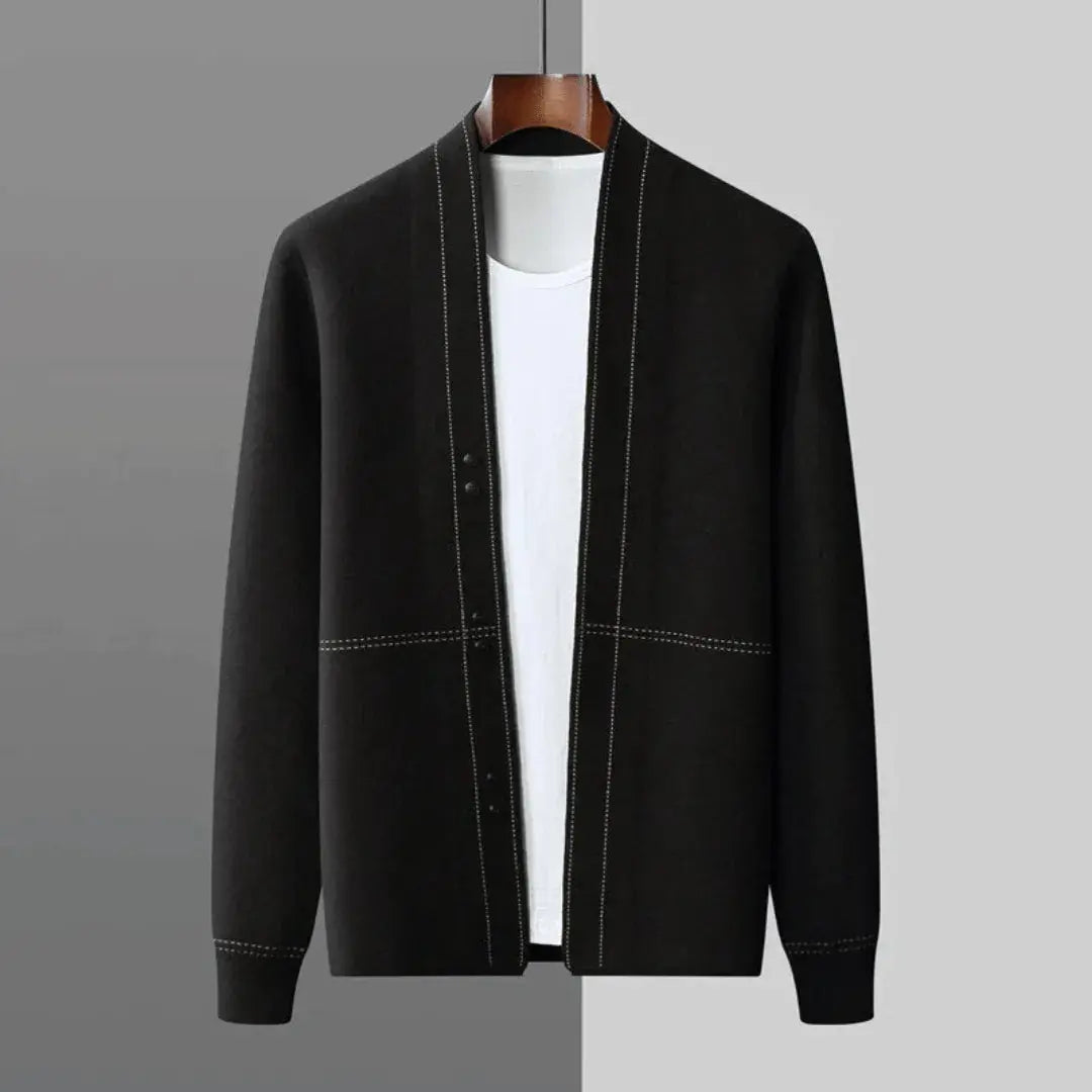 KNIT WOOL CARDIGAN FOR MEN