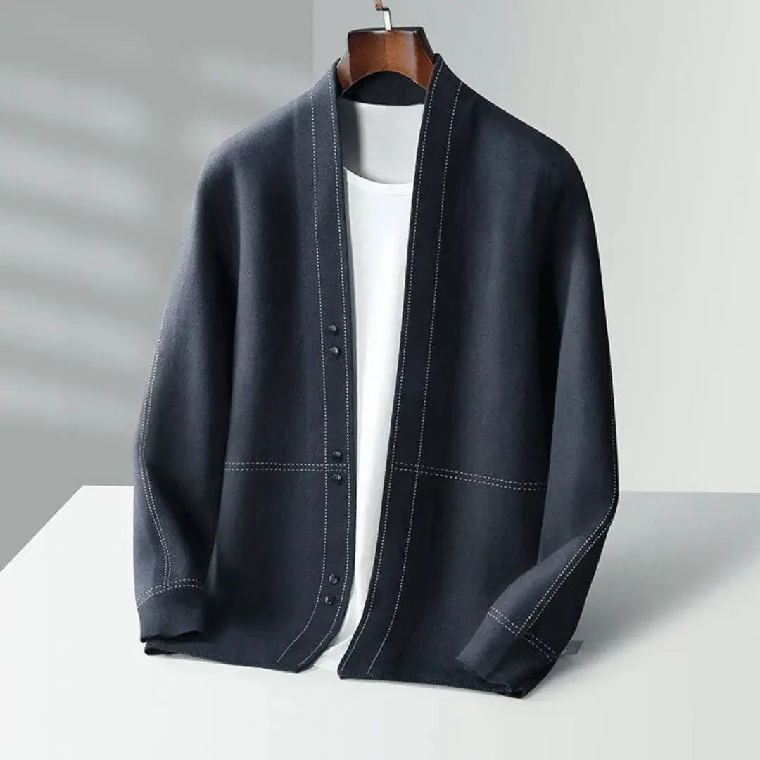 KNIT WOOL CARDIGAN FOR MEN