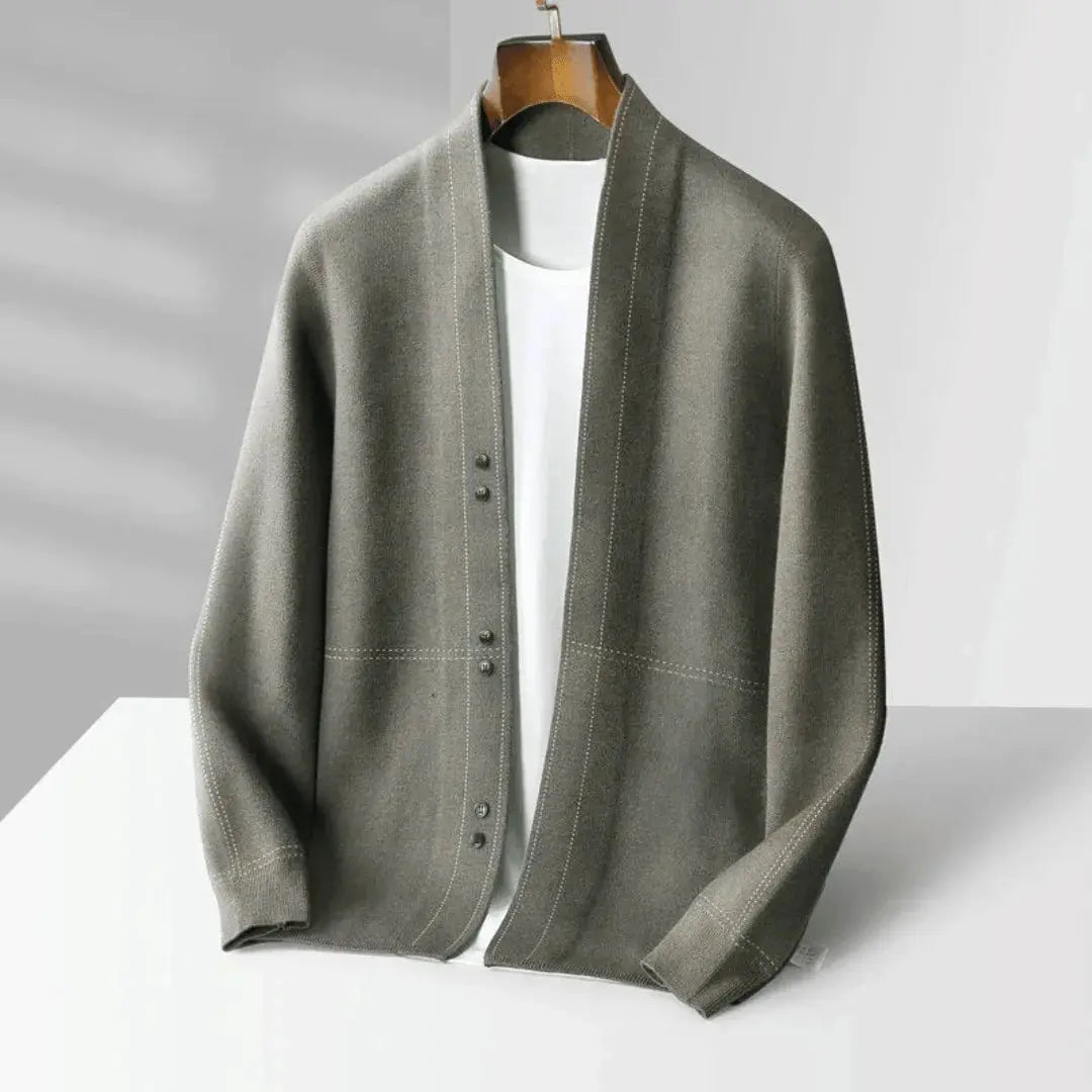 KNIT WOOL CARDIGAN FOR MEN