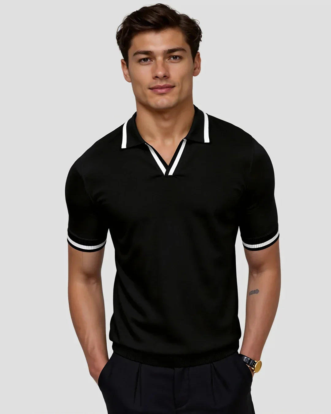 HARRISON OF CALIFORNIA | CUSTOM POLO IN PIQUÉ WITH CONTRASTING DETAILS