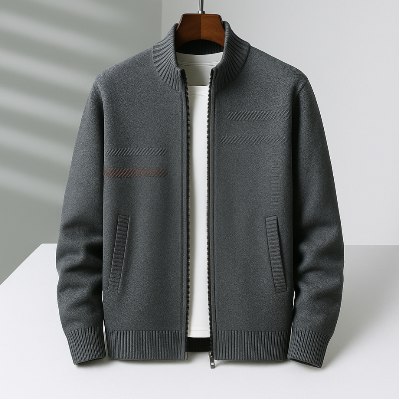 ZIP-UP KNIT JACKET FOR MEN