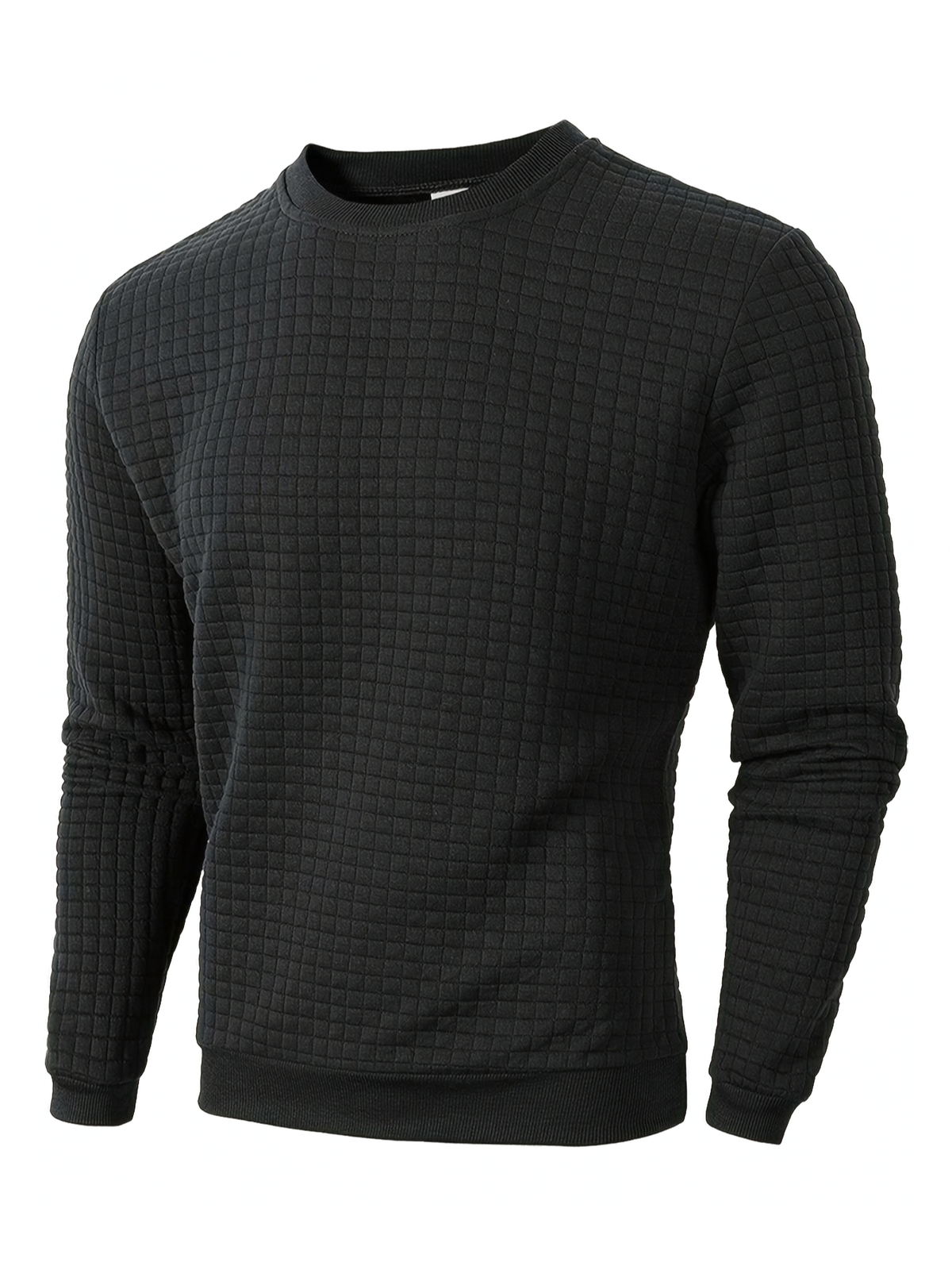 PLAID CREW NECK SWEATSHIRT FOR MEN
