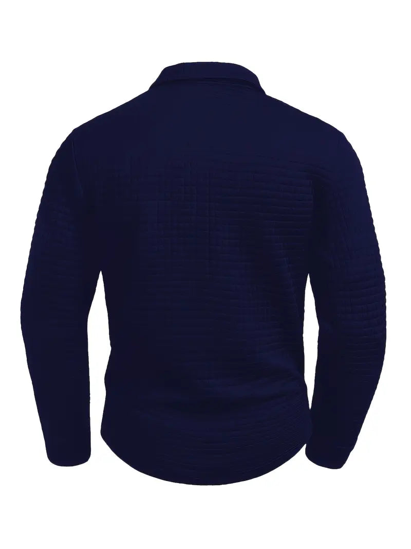 HARRISON OF CALIFORNIA | LONG SLEEVE TEXTURED POLO
