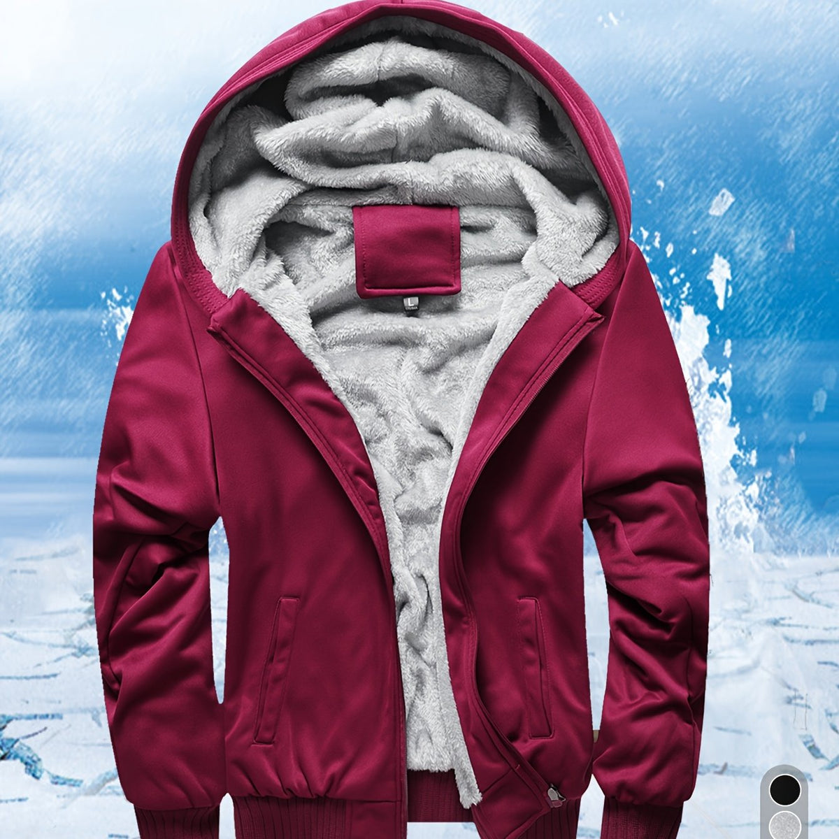 PATCHWORK HOODED ZIP HOODIE FOR MEN