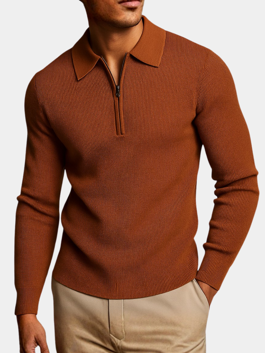 HARRISON OF CALIFORNIA | CLASSIC WAFFLE KNIT SWEATSHIRT FOR MEN