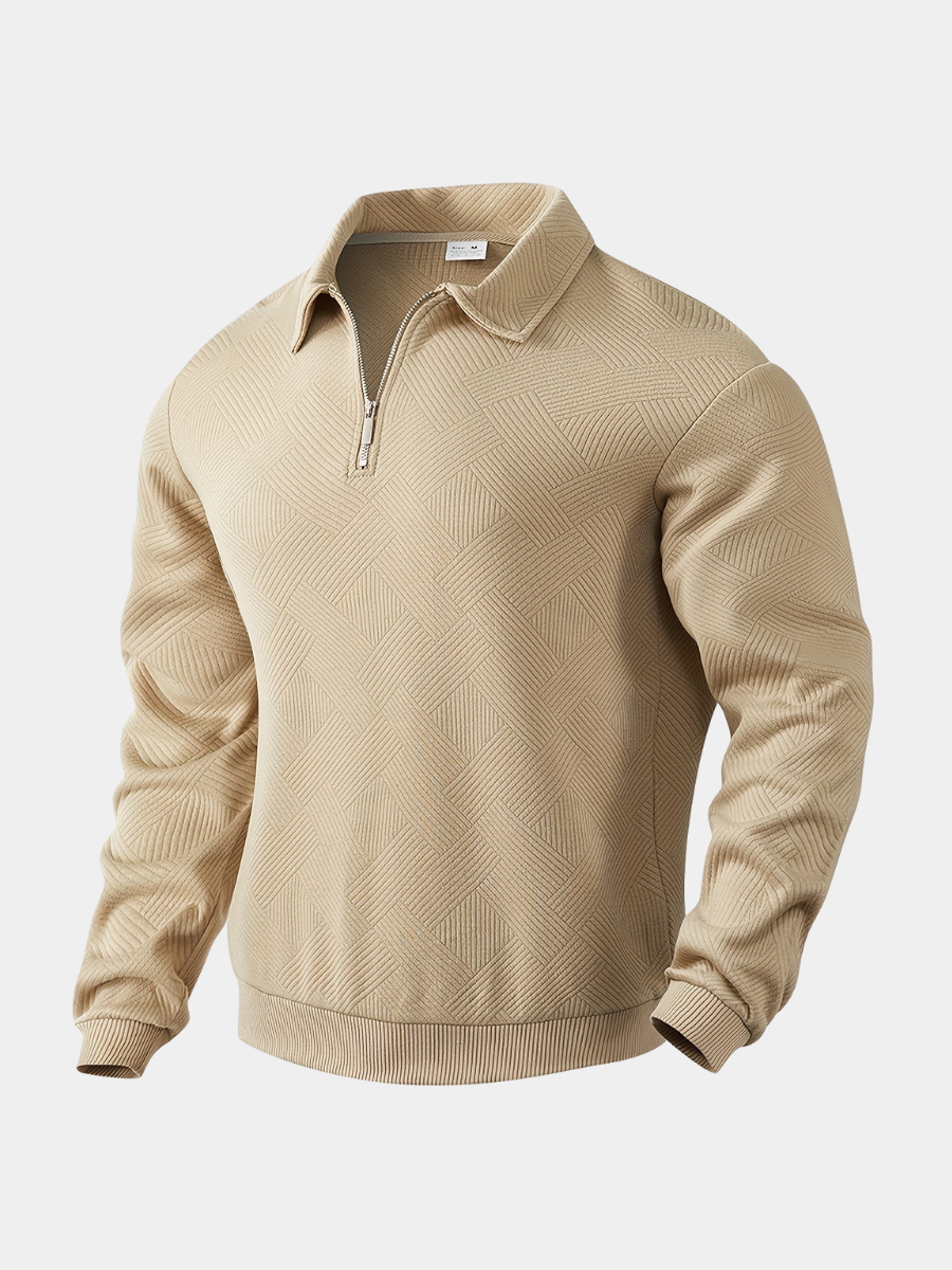GEOMETRIC KNIT PULLOVER FOR MEN