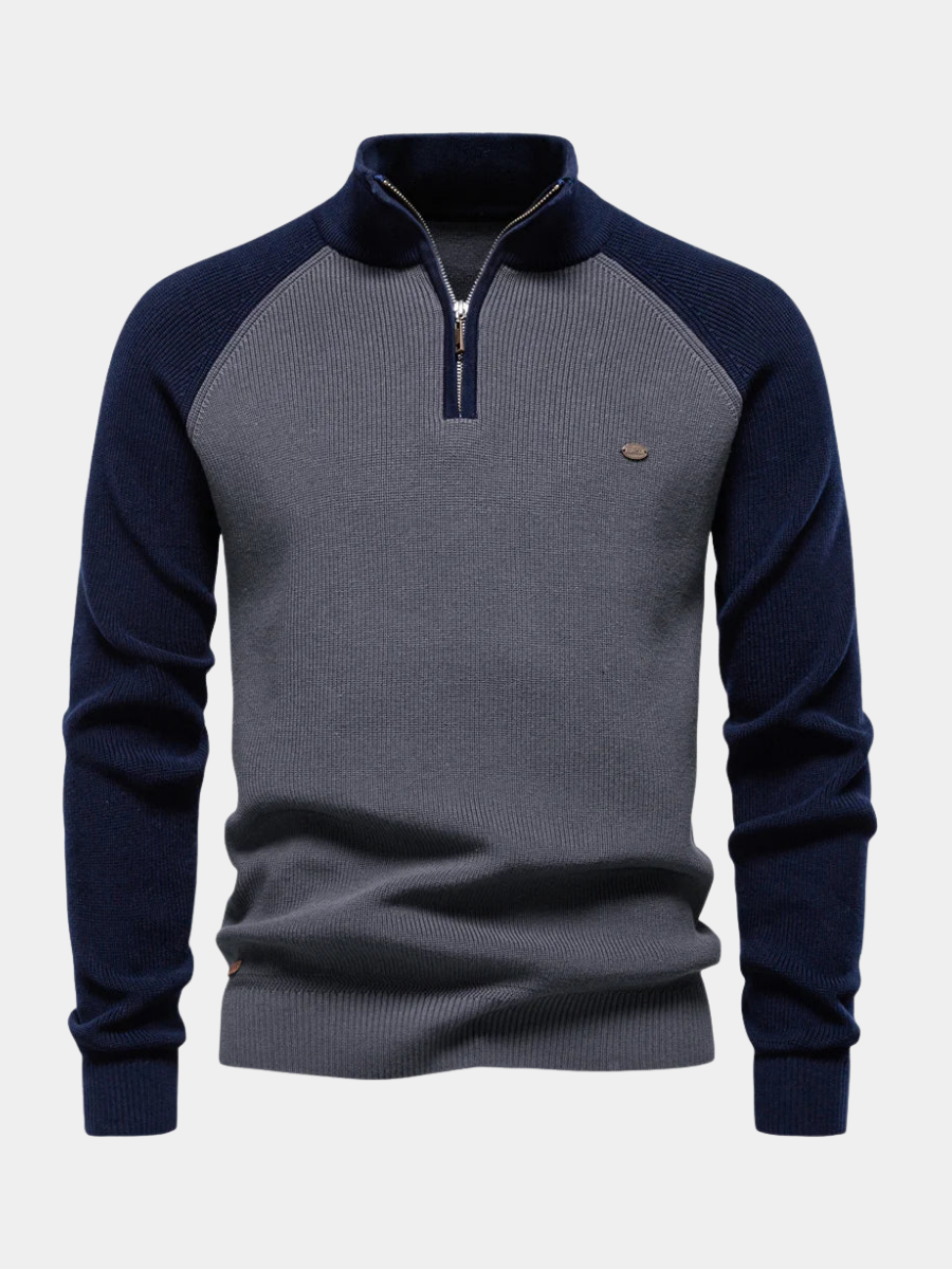 ZIPPERED PULLOVER FOR MEN