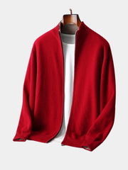 ZIPPERED KNIT CARDIGAN FOR MEN