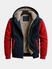 DOUBLE-LAYERED HOODED JACKET FOR MEN