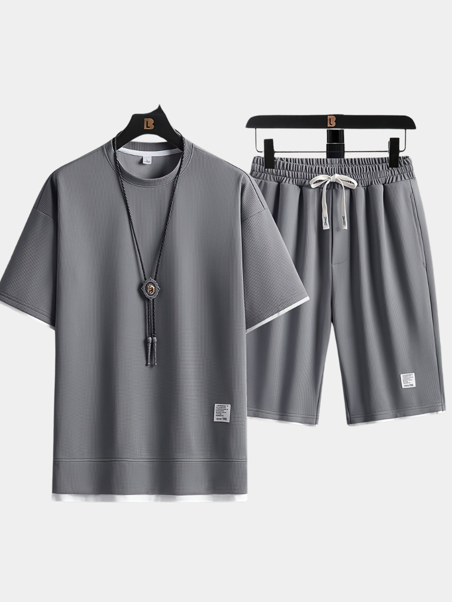 WAFFLE LOUNGE SET FOR MEN