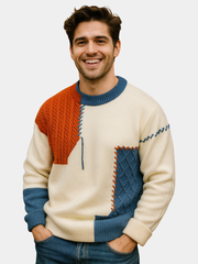 HARRISON OF CALIFORNIA | MEN'S PATCHWORK SWEATER
