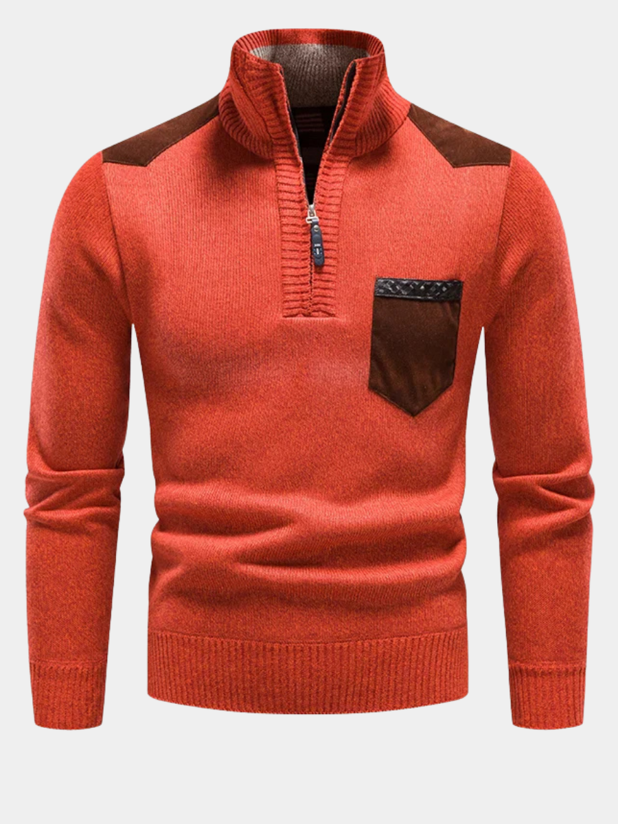 HARRISON OF CALIFORNIA | MEN'S FLEECE SWEATER WITH ZIP