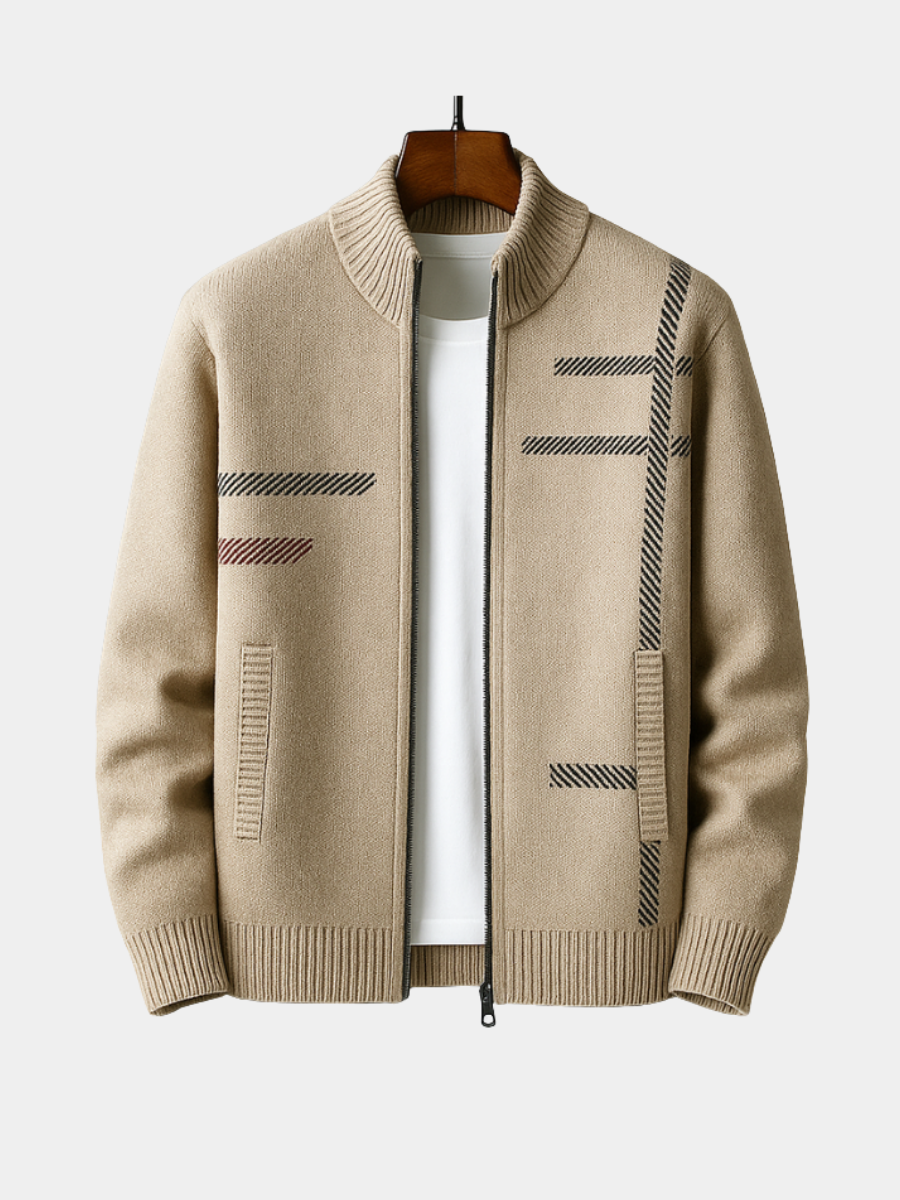 ZIP-UP KNIT JACKET FOR MEN