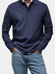 HARRISON OF CALIFORNIA | ELEGANT LONG-SLEEVED POLO FOR MEN