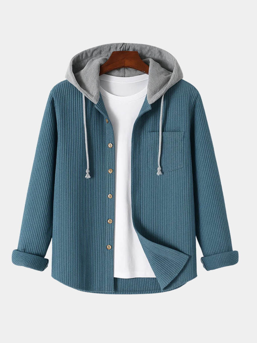 HARRISON OF CALIFORNIA | CORDUROY SHIRT WITH HOOD
