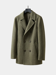 STRUCTURED WOOL COAT FOR MEN