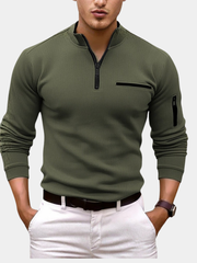 HARRISON OF CALIFORNIA | LONG SLEEVE SHIRT WITH ZIP